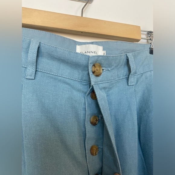 Flannel Australia Size 3 Blue Button Fly Pant - Picture 5 of 15
